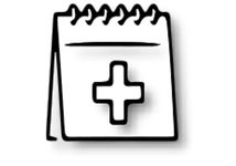 calendrier portant la croix médicale